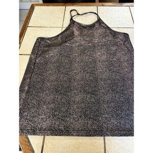 New Xl Fabletics Black Bronze Halter Top Tank Top Muscle Shirt New No Tag Never